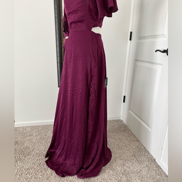 NWT lulu’s long dress maxi dress dark red burgundy women’s size small Small - Picture 7 of 16